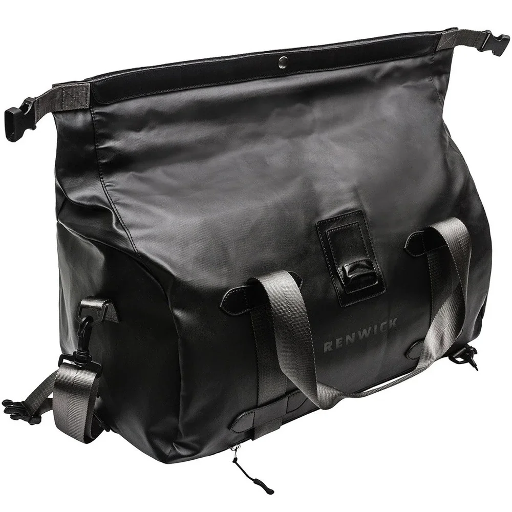 Renwick Travel Roll Top Duffle with‎ Backpack Straps & Laptop Sleeve 40L Black